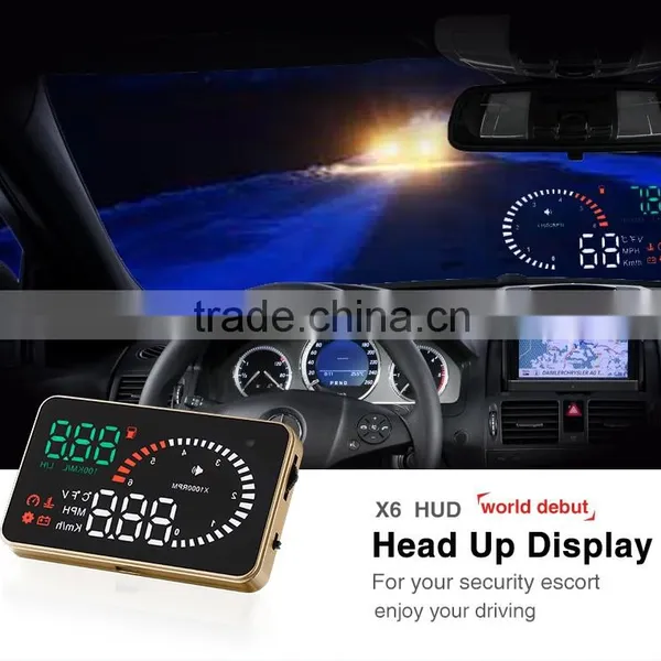 New Universal OBD HUD 3" Car Hud Head Up Display Plug Play KM/miles Display Speeding Alarm photo-6