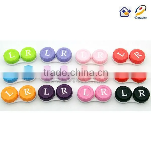 "L"and "R" Colorful Contact Lens pp Case With Tweezers photo-3