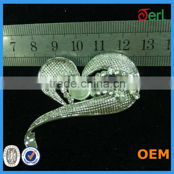 Fashion Design Heart Shape Rhinestone Brooch Pin With Pearls,Brooches and Pins for Wedding Bouquet photo-6