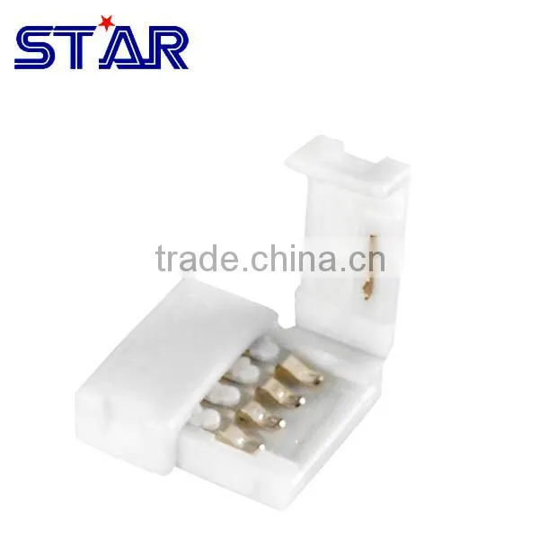 Cheap 10mm Solderless RGB 4pin Connector Clip for RGB 5050 Led Strip Light photo-2