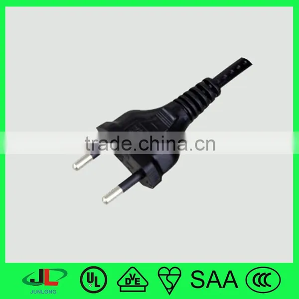 Flat Lamp Cord Plug EU Standard 2 Pin ac Electric Plug for Sale photo-5