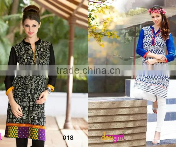 Large Indian Women Desinger Kurta Cotton Embroidered Kurti Bollywood Top Tunic photo-4