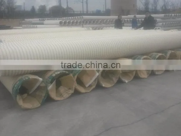 DN500 SN8 White Color PVC Double Wall Corrugated Pipe photo-5