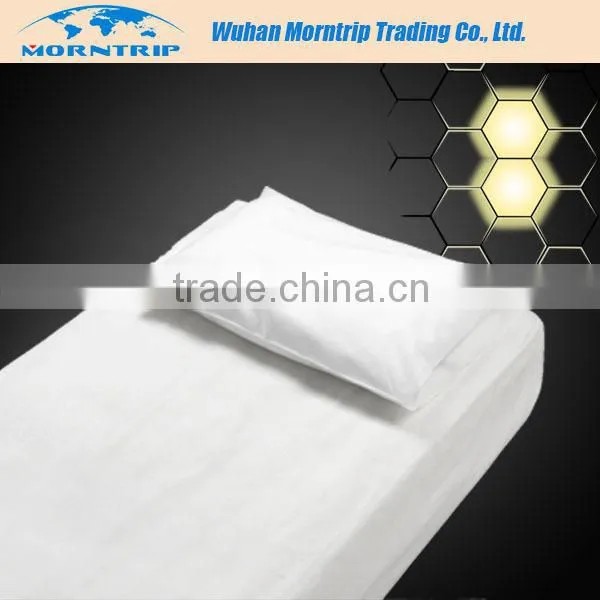 Hotel Supplies White Customized Size Disposable Protective Nonwoven Spunlace Bedsheet Bed Sheet photo-6