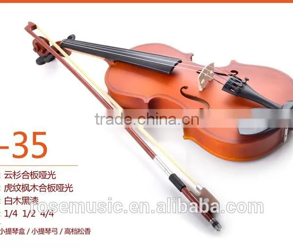 Miniature Handmade Violin Made in China With Black Wood Deviser V35 photo-5