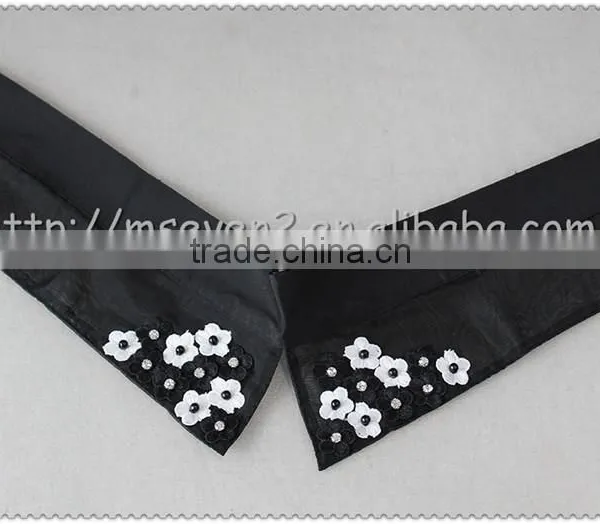 Customized Angle Shaped Beaded Necklace, Black Collar With Flower Beaded for T-shirt photo-5
