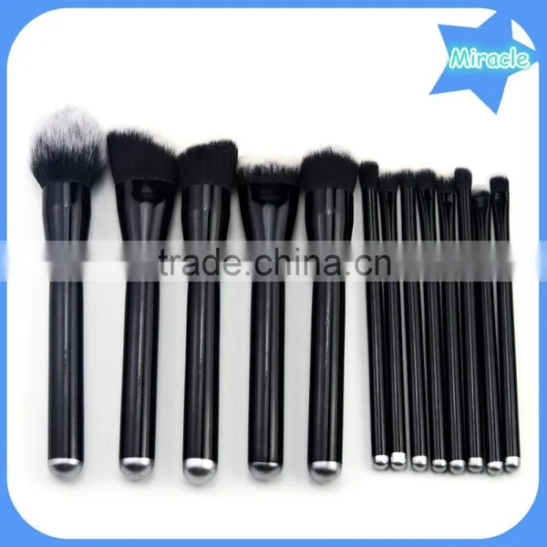 13pcs Cool Black Wood Handle Private Label Makeup Brush Wholesale Make up Brush photo-4