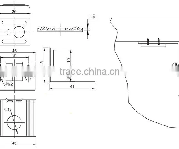 Kitchen Hardware Unit Wall Hanging Cabinet Hanger Bracket photo-2