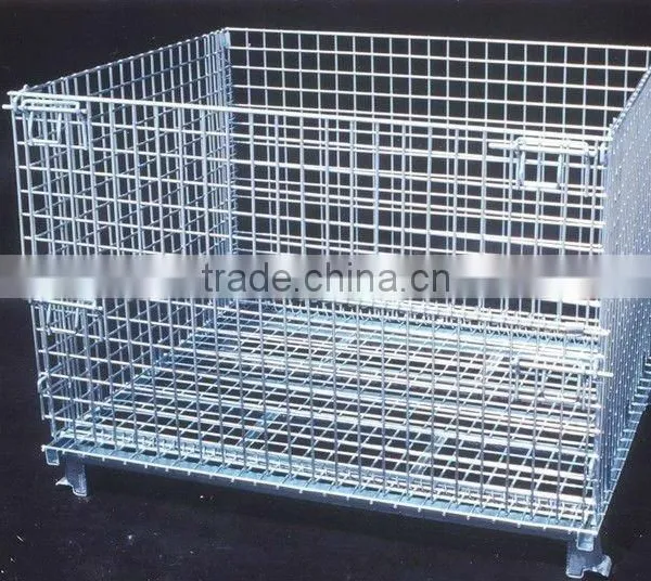 Warehouse Folding Wire Container,storage Cage photo-4