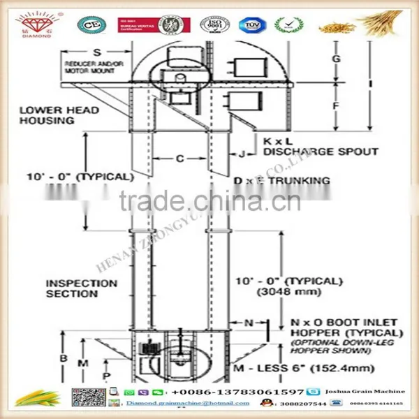High Efficiency China Vertical Small Bucket Elevator for Sale photo-3