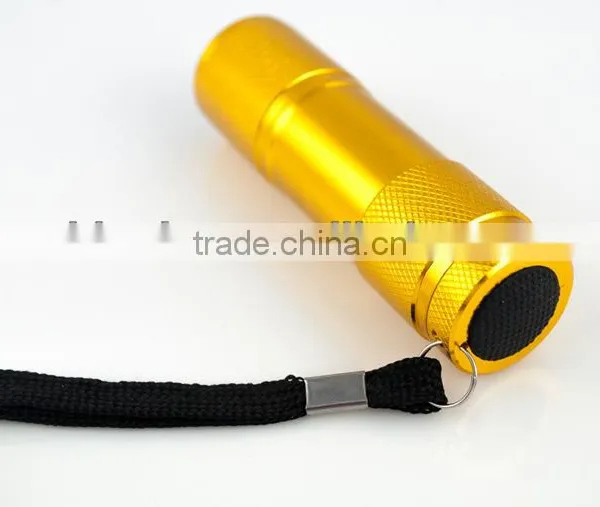 Ninghai Betion Electrical Supply Cheapest 3AAA Battery Mini 9 LED Torch Aluminium Led Flashlight photo-2