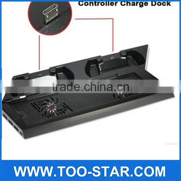 USB HUB Cooling Fan Charger Stand for PS4 Console and Controller photo-2