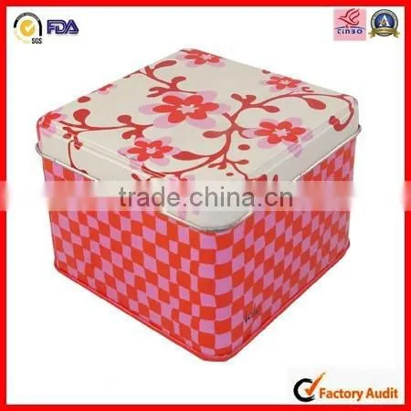 FDA Test Square Fancy Print Holiday Gift Tin Box photo-4