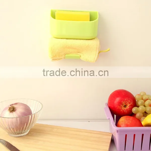 Q1100 Wall Box Strong Adhesive Kitchen Bathroom Plastic Storage Box photo-3
