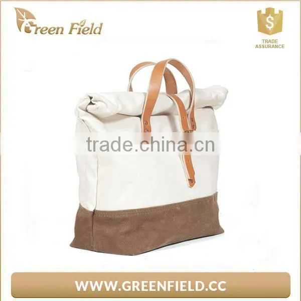 Green Field New Recycle Washable Kraft Paper Tote Shopping Bag photo-3