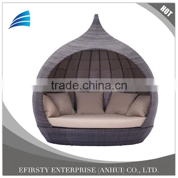 Modern Contemporary Outdoor Rattan Patio Double Chaise Lounge Furniture photo-3