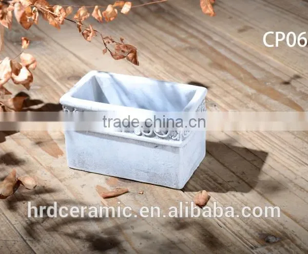 Outdoor Cement Garden Planter Paint Plant Pots photo-3