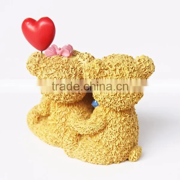 Custom Small Resin Couple Teddy Bear Figurines photo-5