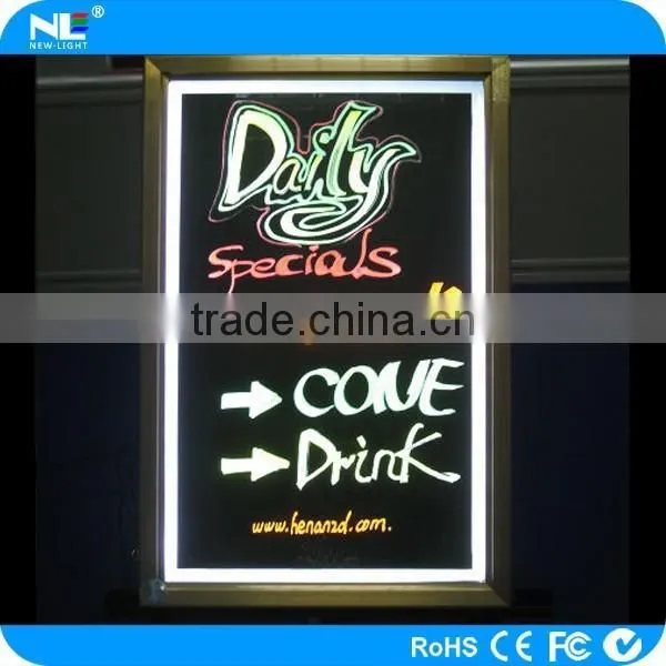 Outdoor Hotsale Tempered Glass Led Writing Menu Board for Hotel photo-3