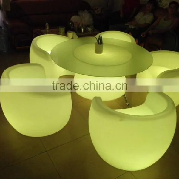 Beautiful Lighting Modern Plastic LED Sofa & Table With 16 Colors Change by Remote photo-3