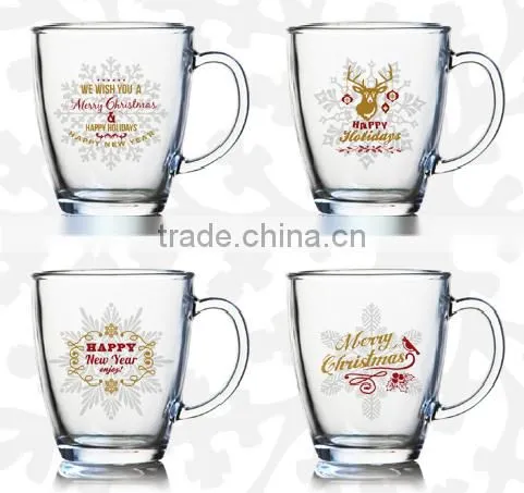 330ml Water Glass Mug With Ocean Color Design photo-4