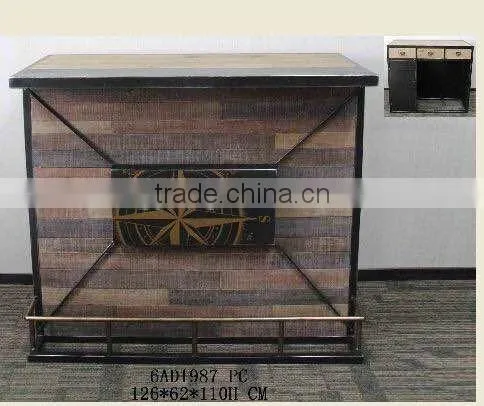 New Solid Wood Vintage Cafe Western Restaurant Table and Chairs Combination Display Rack photo-3