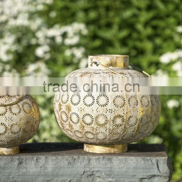 Hanging Vintage Candle Lantern Large Candle Holder photo-4