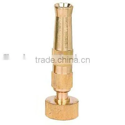 4" Brass Adjustable screw-on nozzle jet stream to cone spray