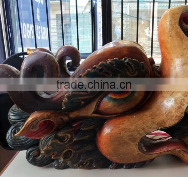 Dragon Mask Wall Hanging Decor Handmade in Nepal photo-2