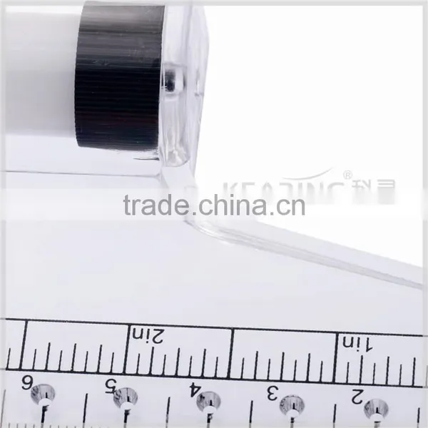 Kearing Transparent Plastic Parallel Rolling Ruler Measuring Tool Engineer Scale Ruler 30 cm & 12'' With Protractor Math#MPR30 photo-6