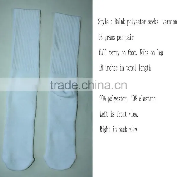 100 Polyester Socks Sublimation Blank Polyester Socks photo-4