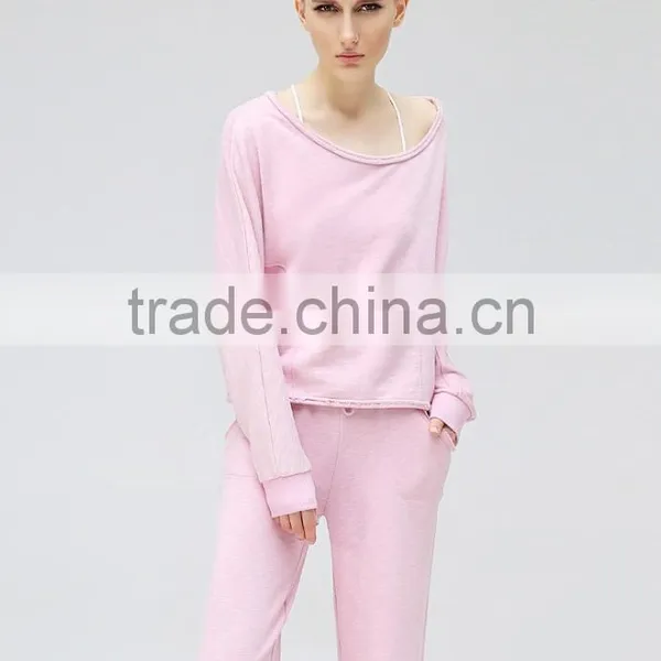 2016 Fashion Spring Sets Thin Fleece/new Sport Loose Bomber Pull Over Fleece/big Collar Pink Rose Fleece photo-5