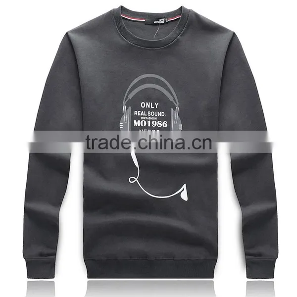 Fashion Round Neck Pullover Custom Wholesale Printing 2016 Thick Warm Fleece Multi-Color Sweatshirt Men photo-3