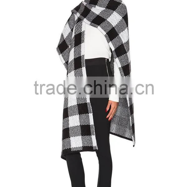 Ladies Knitted Ponchos Patterns,Lady Wool Ponchos Capes photo-3