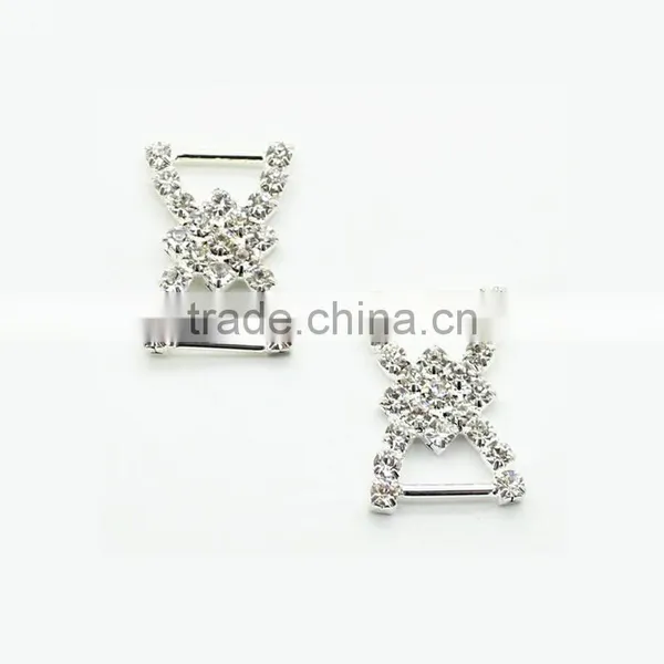 Durable Shinny Diamonds Rhinestones Buckles With Foldover Elastic for Shoes Hair Ties Decoration - Stone Shoe Buckle photo-6