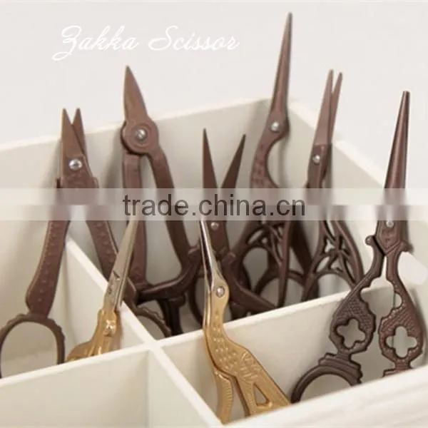 Vintage Golden Swan Embroidery Scissors Craft Sewing Bird Shape Scissors photo-3