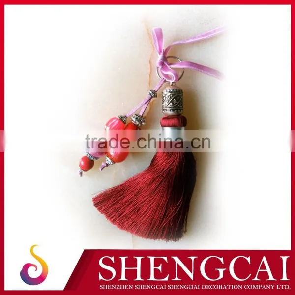 Super Quality Crazy Selling Light Orange Mini Car Decoration Tassel photo-4