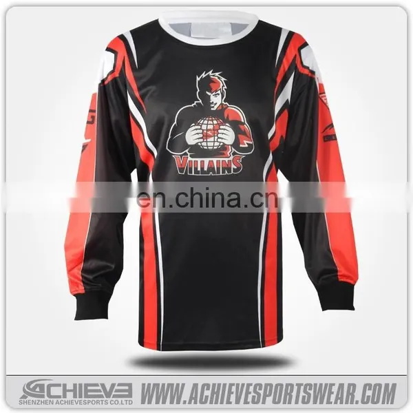 Sublimation Custom Wholesale Cheap Long Sleeve Rugby Jersey photo-2