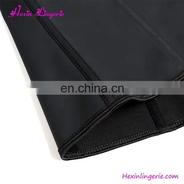 Latex Rubber Black 9 Steel Boned Figure Shaping Women Buckle Corset Women photo-6