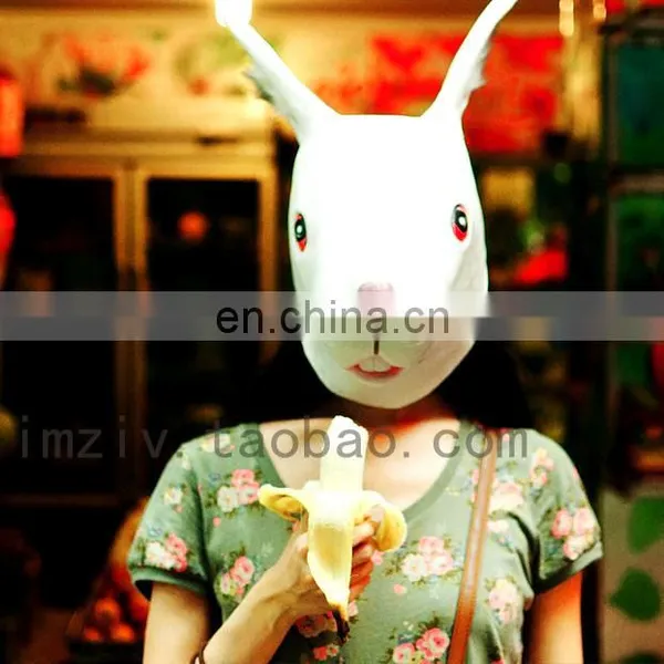 Custom Quality Pure Colorful Kigurumi Rabbit Toy Rubber Mask