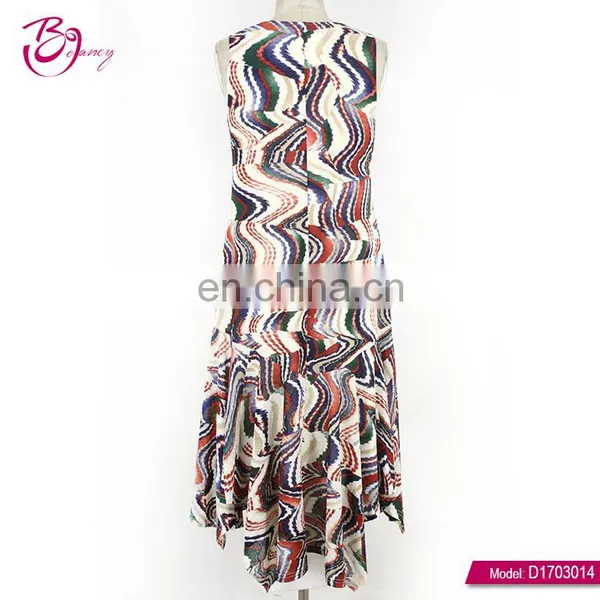 100% Polyester Fiber Casual Loose Fit Free Size 2017 Summer Dress photo-2