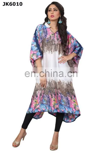 Animal Printed Style Free Size Kaftan / Fancy Collar Neck Calf Length Kaftan For Party Wear / Latest Night Dress(kaftans 2017) photo-3