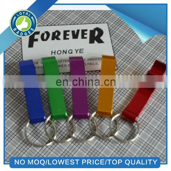 wholesale colorful metal key chain bottle opener