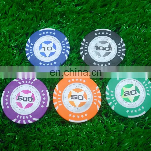 Chirstmas Golf Plastic Poker Chip Ball Markers / Printing Sticker on Both Side Plastic Ball Marker photo-2