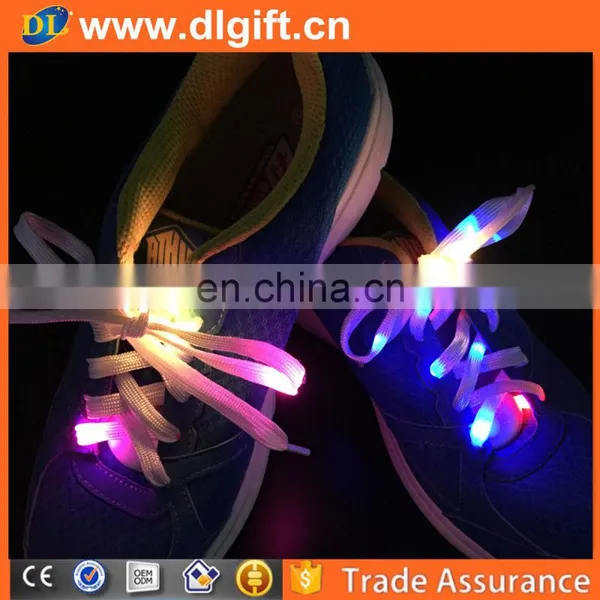 2017 New Lights Flashing Luminous Glow in the Dark Shoelaces Light up Shoe Lace Led Shoelace photo-4