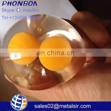Double yellow egg TPR Smash Sport Water Ball, Splat Sticky Water Ball
