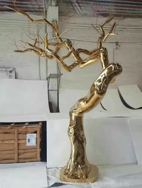Outdoor Metal Large Modern Stainless Steel Abstract Art Sculpture Customized photo-3