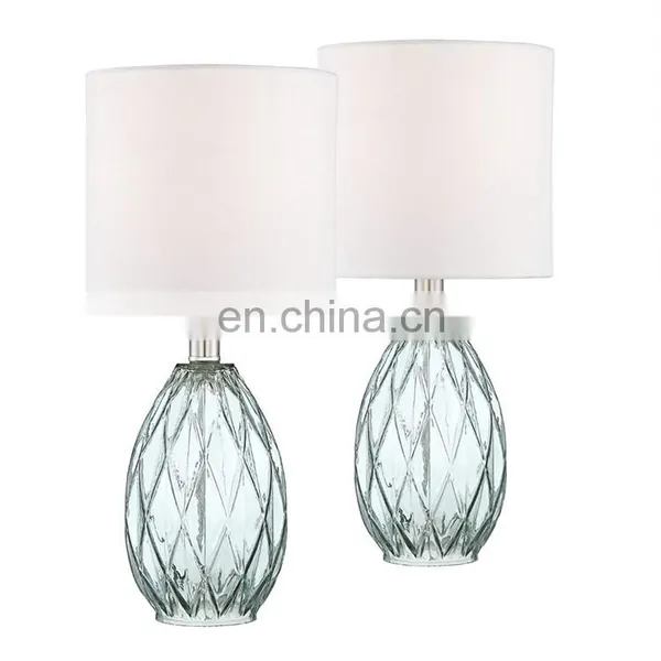 Nordic Sky Blue Elegant Modern Custom Restaurant Hotel Home Decor Cheap Glass Table Lamps With Logo photo-5