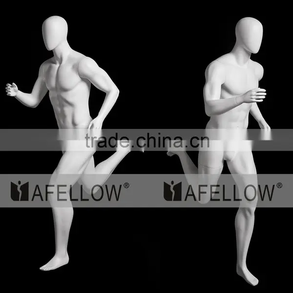 Fiberglass White Sports Mannequin Abstract Men Mannequin PB5-W2 photo-2