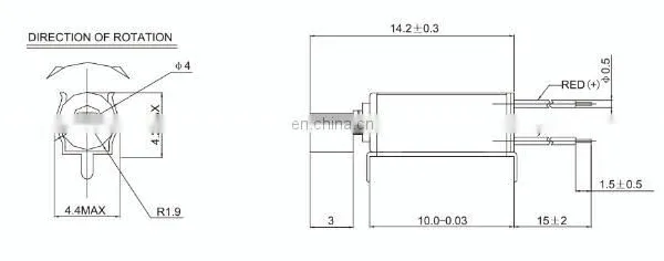 MBI0410 Coreless Motor 4mm 37500rpm 3.7V for Helicopter and Timer photo-5